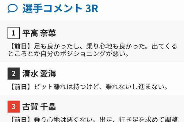 日刊スポーツ無料予想の選手コメント